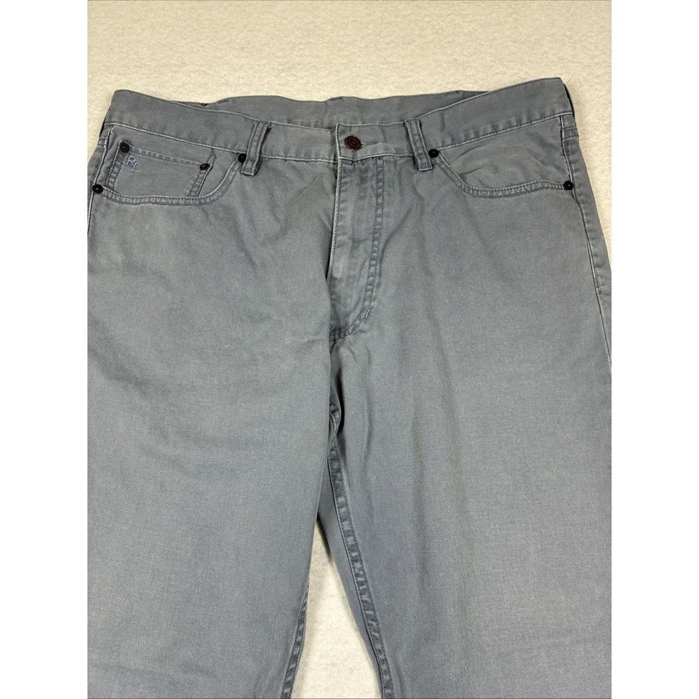 Polo Ralph Lauren Dry Goods Mens Chino Pants 36x30 Light Blue Flat Front‎ Preppy